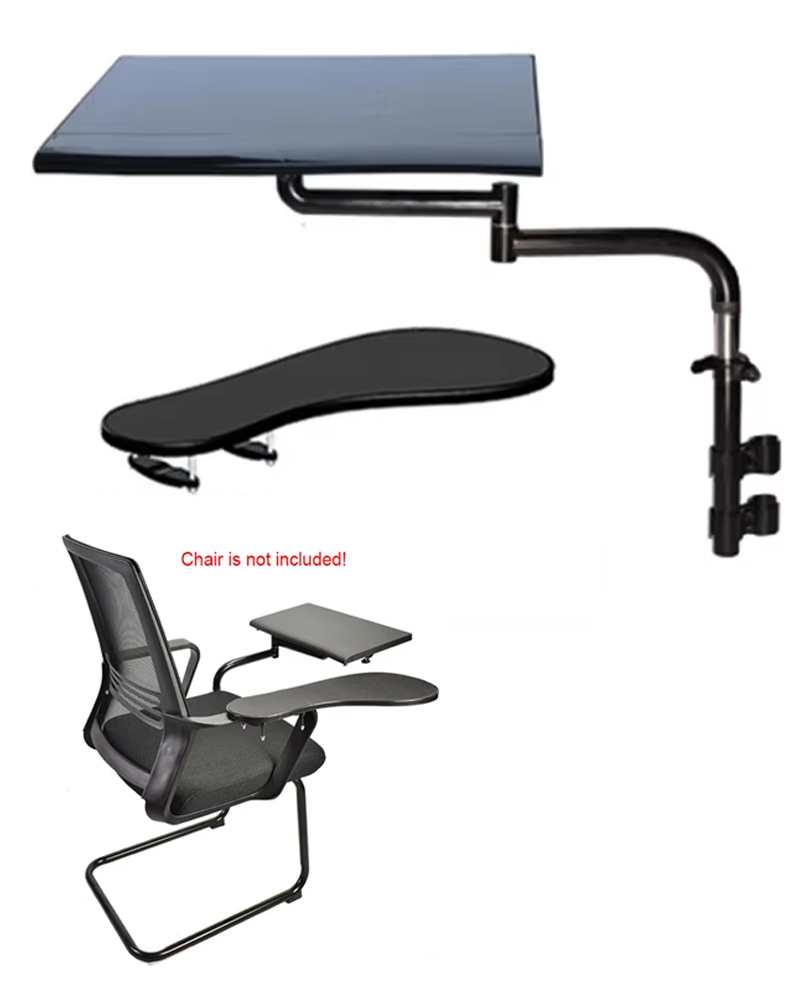 Tablet Lap Desk - Hyvarwey フルモーション多機能椅子クランプキーボード/マウスパッドサポートノートパソコンデスクホルダータブレット PC スタンド