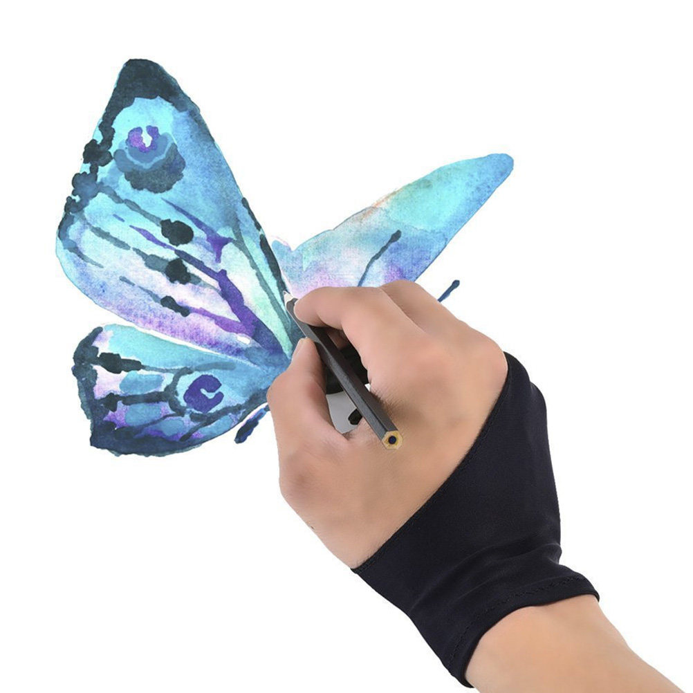タブレット用描画グローブ2枚セット。右利き用。超薄型で通気性 - Drawing Glove Artist のレビューと価格