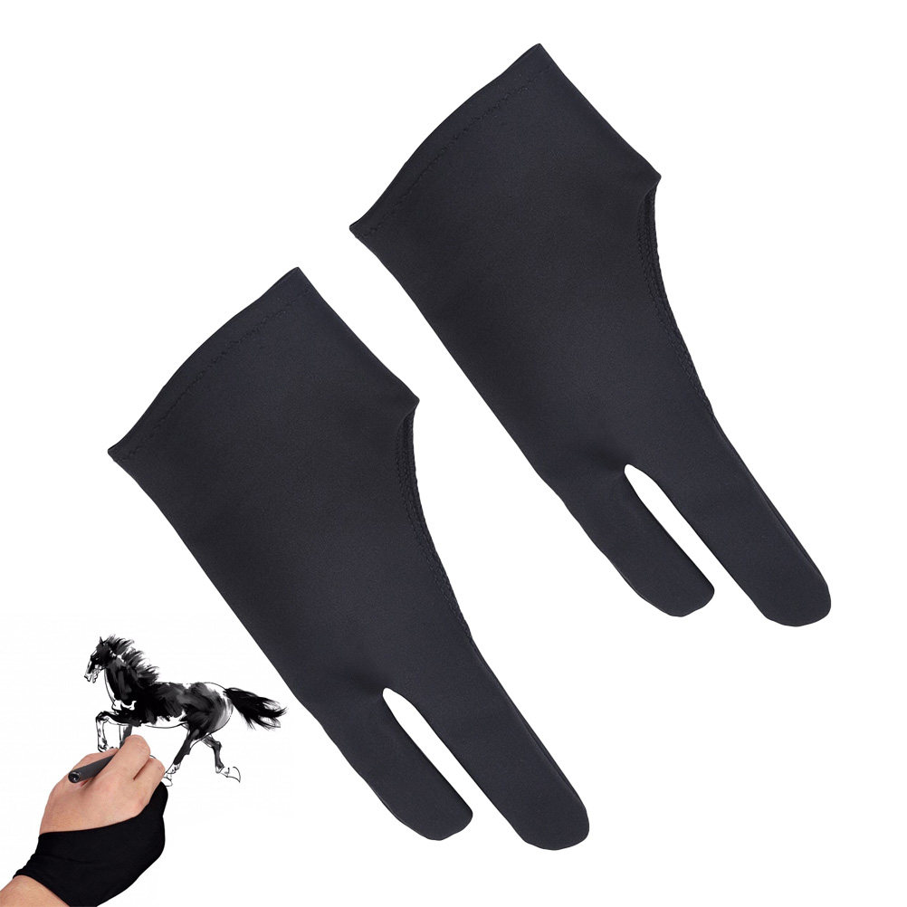 タブレット用描画グローブ2枚セット。右利き用。超薄型で通気性 - Drawing Glove Artist のレビューと価格