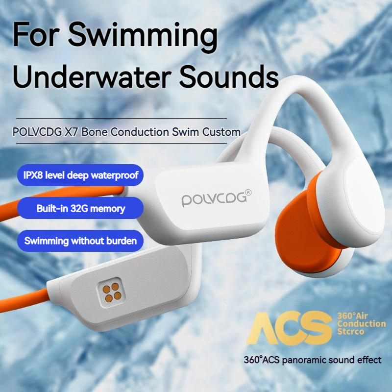 POLVCDG 骨伝導ヘッドセット X7 IPX8 32GB - Wired Earphone Lightning のレビューと価格