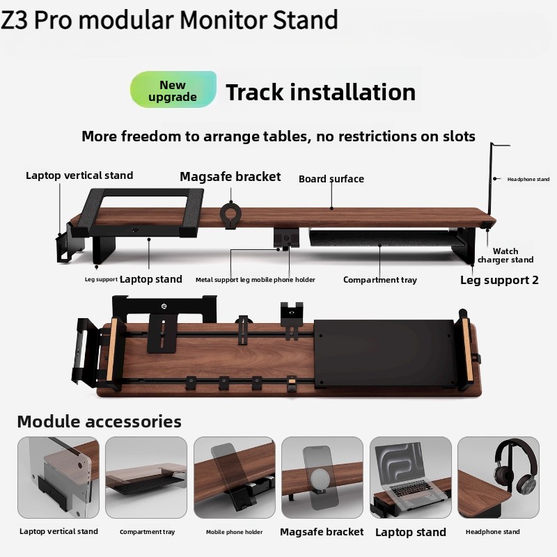 Z3 Pro モジュール式モニターライザー 無垢材デスクトッ - Tablet Lap Desk のレビューと価格