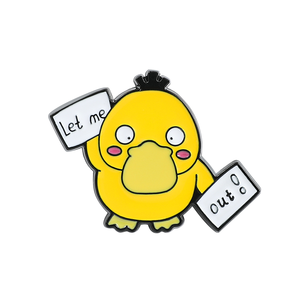 1個 ​ アニメアヒルの子ブローチ漫画かわいいサイダックサイ - Tablet Cute Accessories のレビューと価格