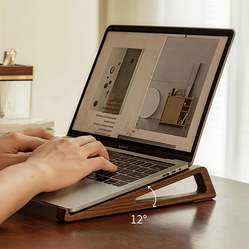 ポータブル折りたたみ式木製ノートパソコンスタンド - 人間工 - Cooling Stand Tablet のレビューと価格